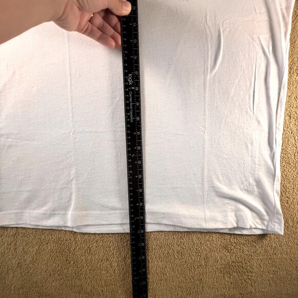 NWOT Chaps Mens Short Sleeve T-Shirt with American Flag print on Chest Size: M - Picture 5 of 7